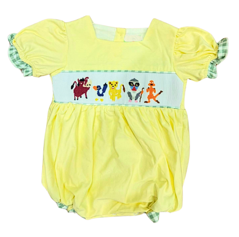 Roar & Reign Lion Bubble Hand Smocked