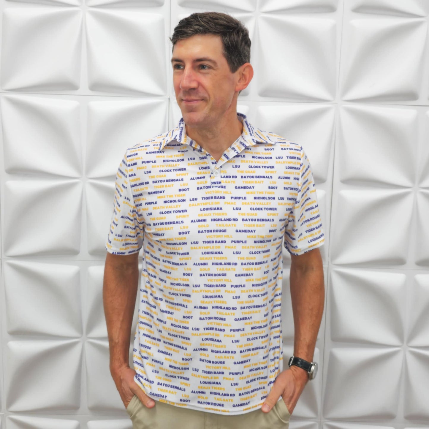 π Baton Rouge Wordmark Polo β Official LSU Menβs Shirt π