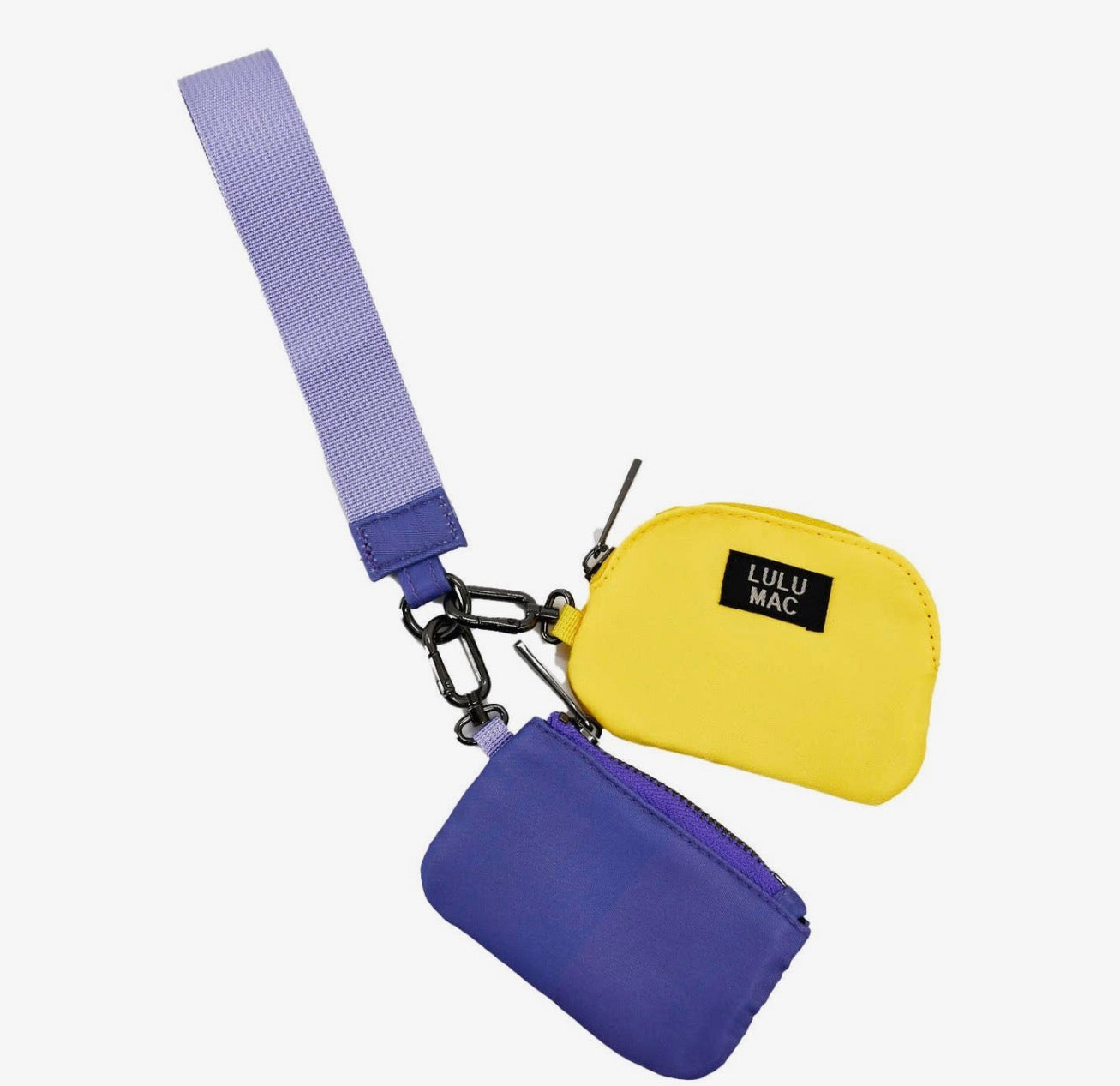 Lulu Mac Wristlet yellow and purple