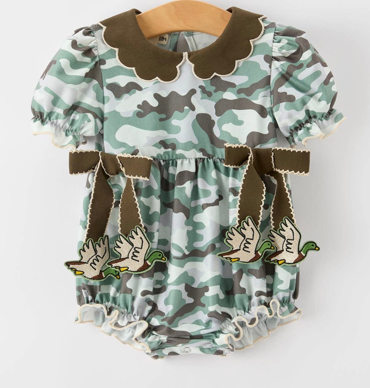 Camo Duck Ruffle Bubble