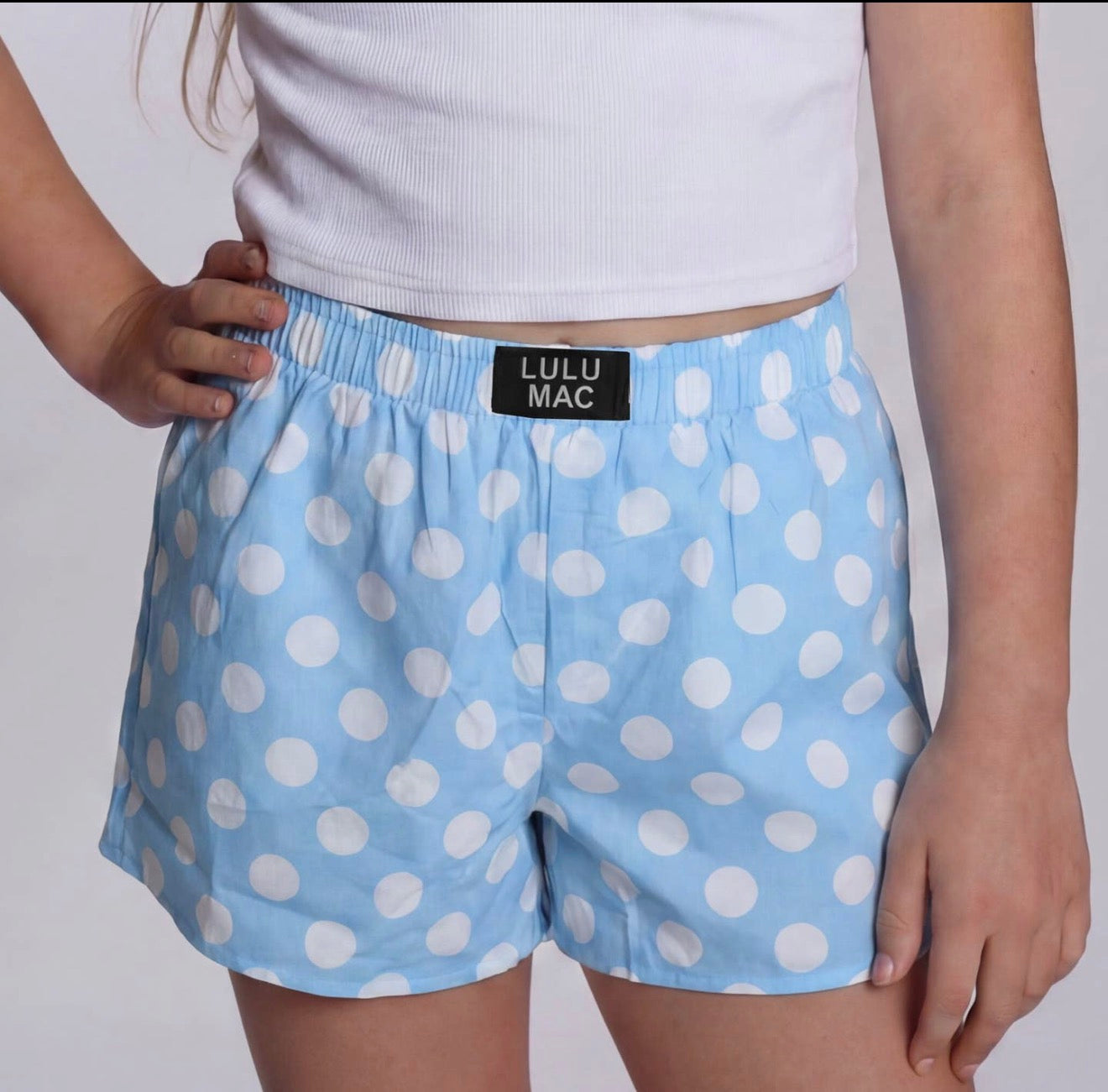 Lulu Mac Youth Blue polka dots Shorts