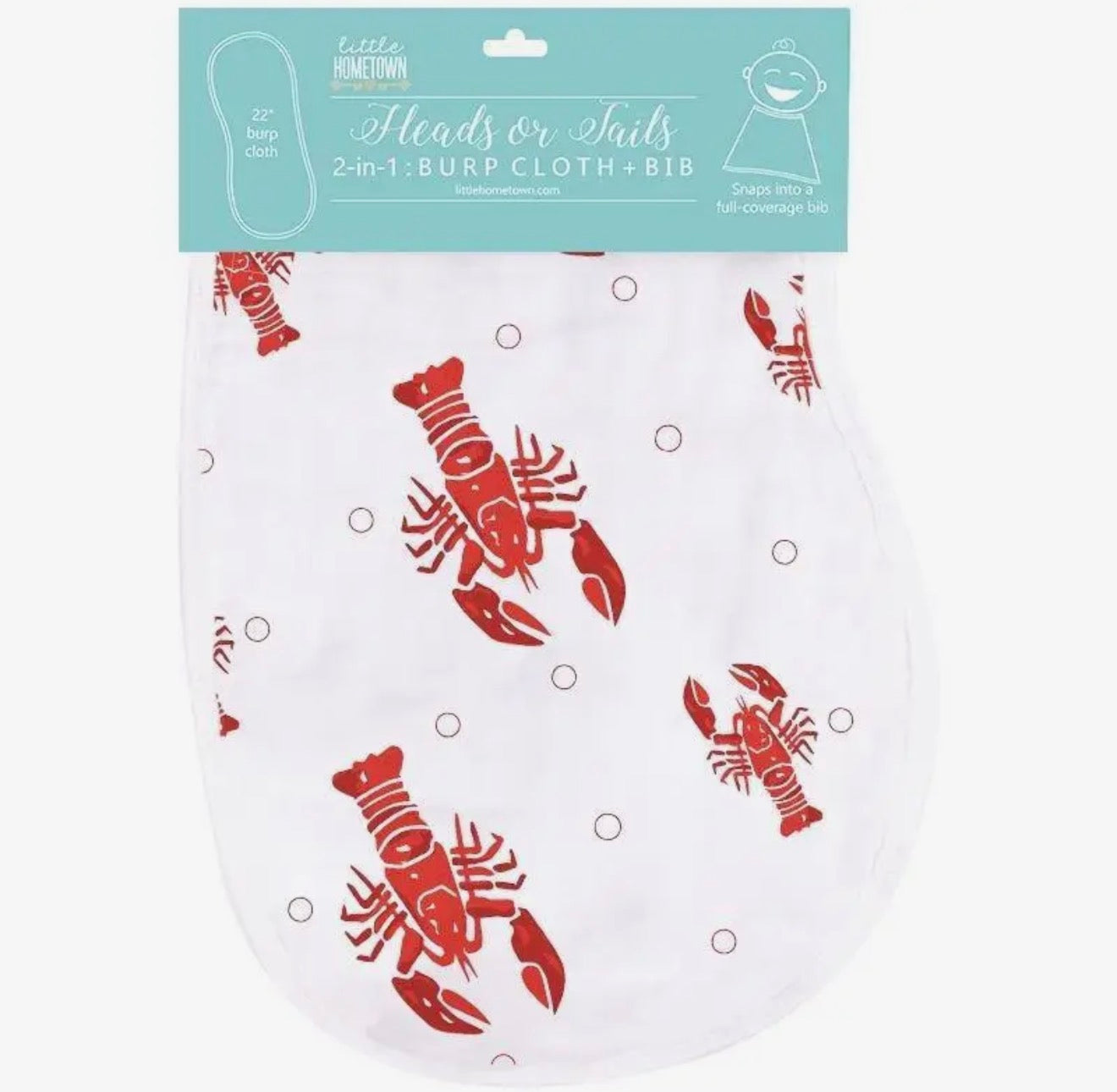 Crawfish Burp Cloth/Bib