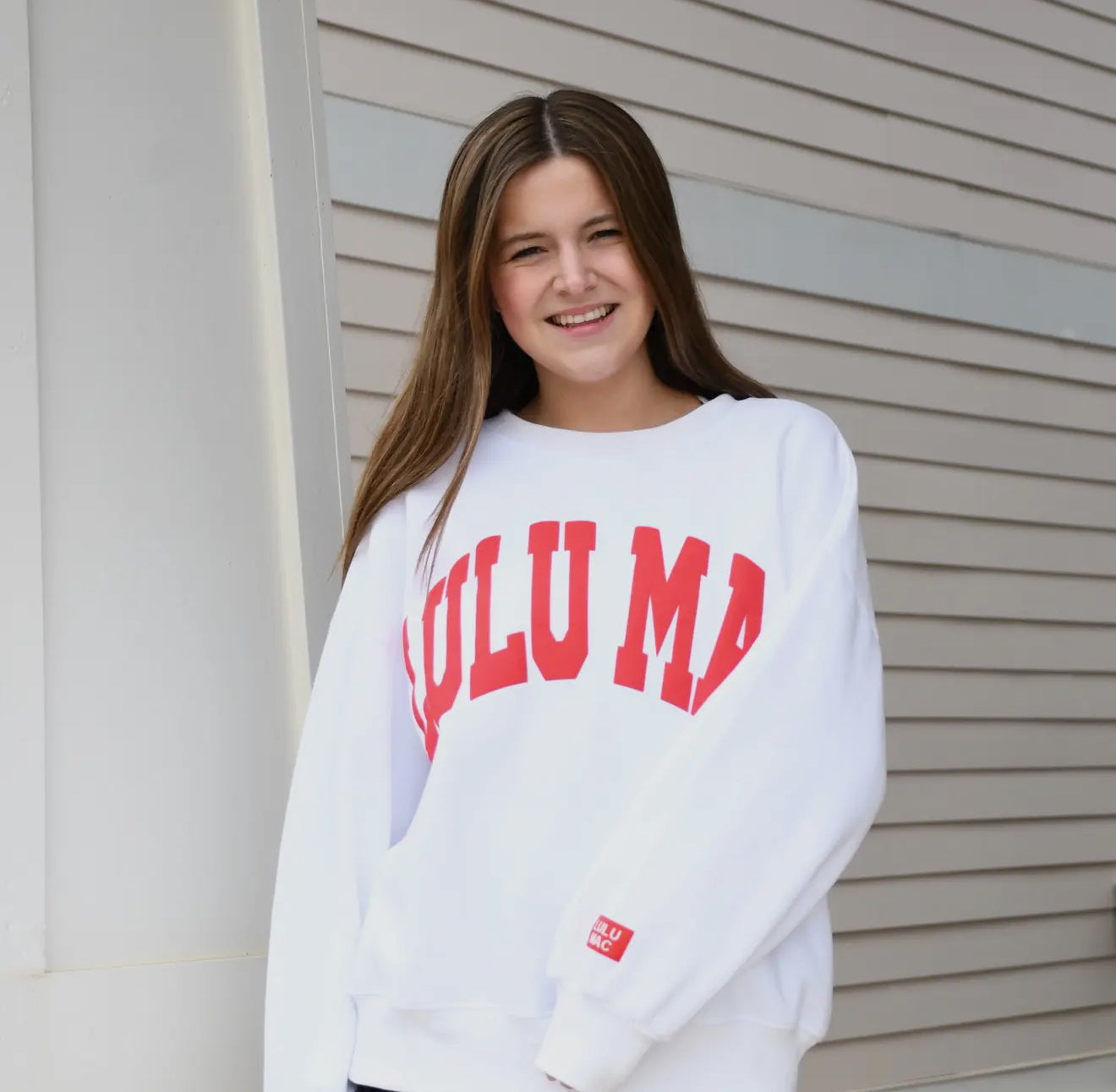 LULU Mac White/Red Sweatshirt