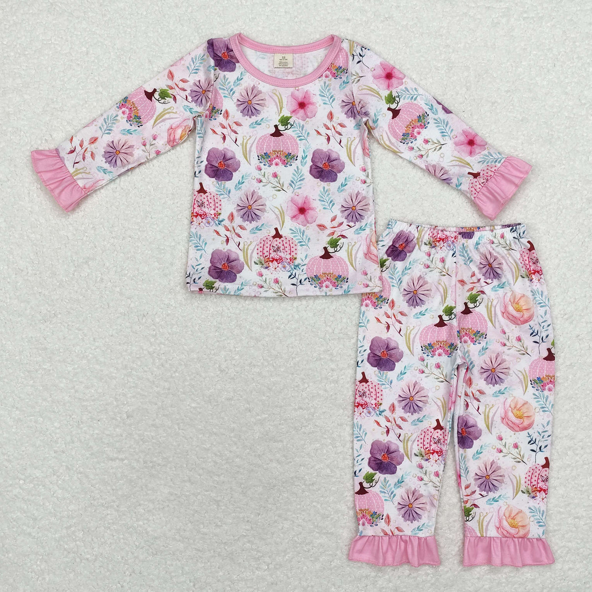 Sibling Baby Girls Bamboo Pants Fall Pajamas Sets