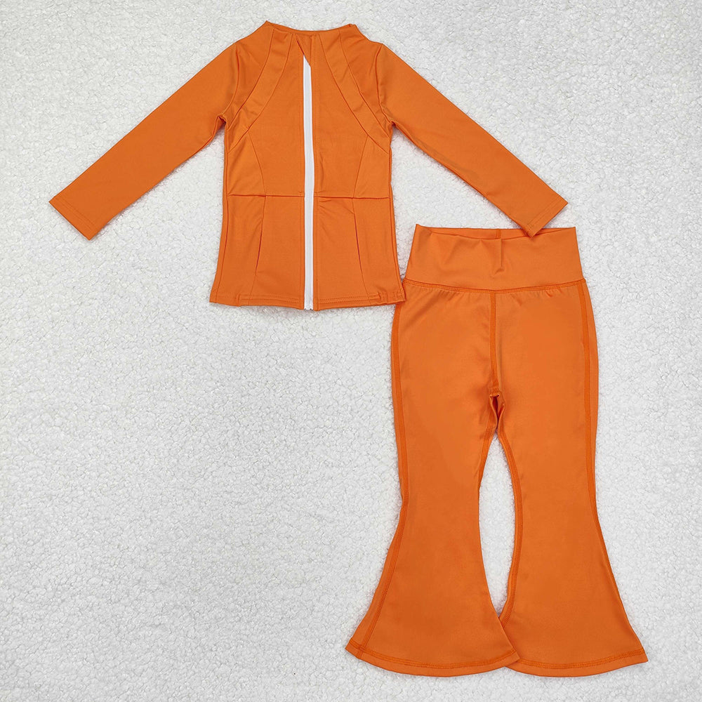 8 Colors Sibling Baby Girls Yoga Active Wear Jackets Pants 2pcs Work Outfits Sets
