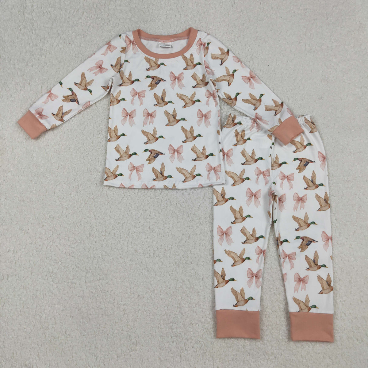 Sibling Baby Girls Hunting Ducks Deer Camo Top Pants Pajamas Sets