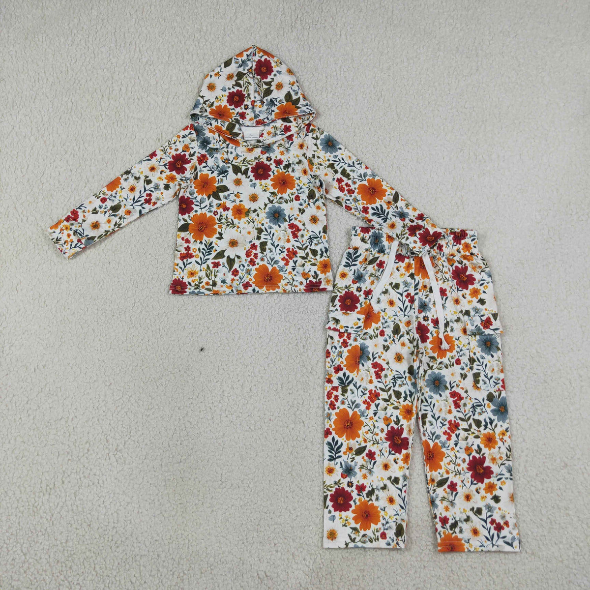 GLP3321 Baby Girls Daisy Flowers Hoodies Pant Fall Clothes Sets