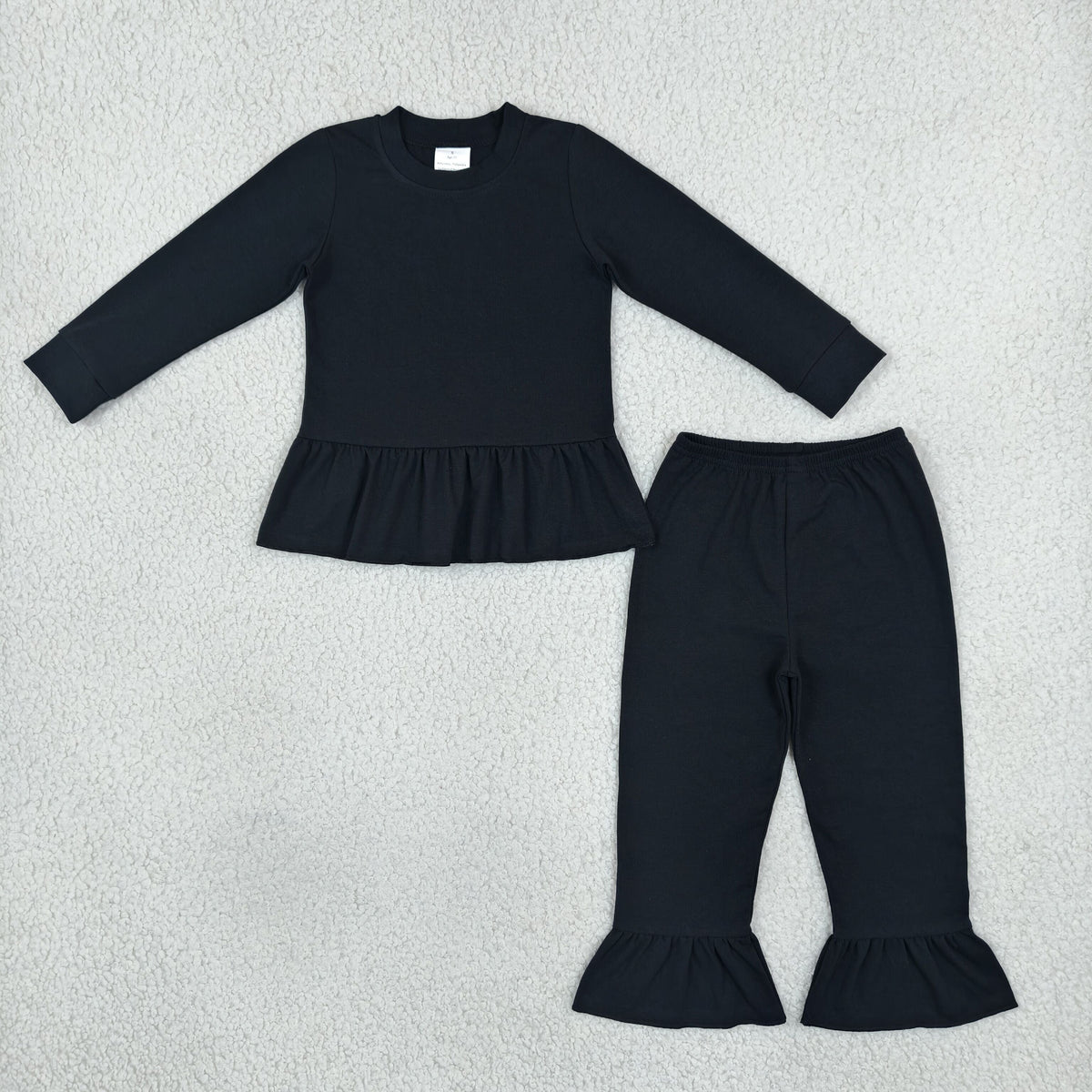 Sibling Baby Girls Long Sleeve Tunic Ruffle Pant Cotton Clothes Sets