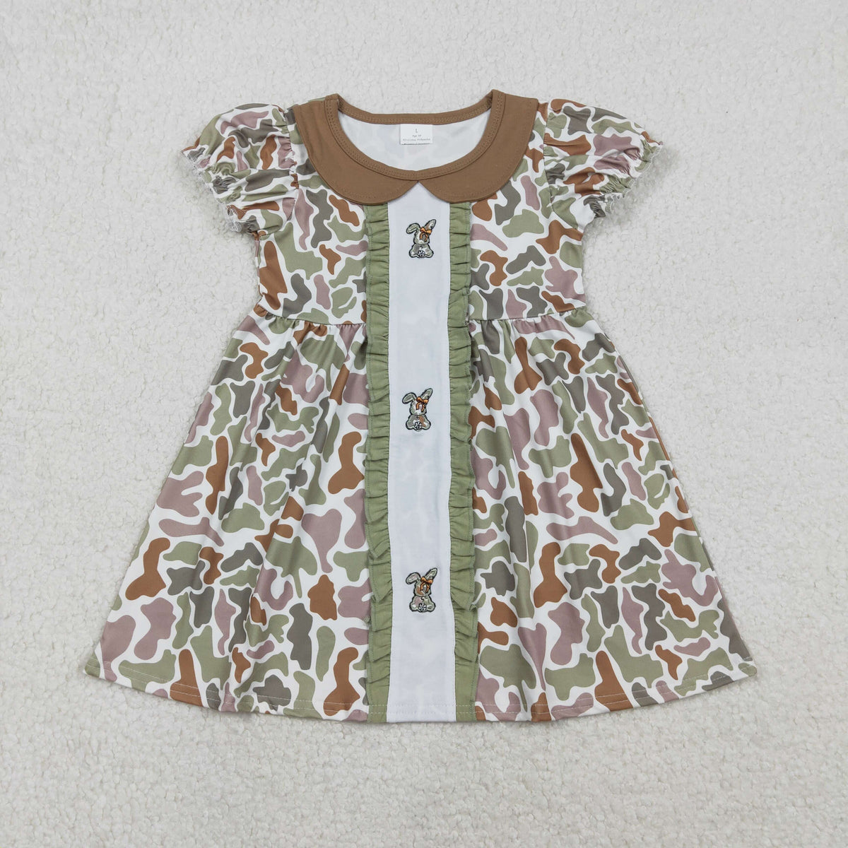 Sibling Baby Boys Girls Embroidery Camo Rabbits Shorts Pants Easter Clothes Sets Rompers