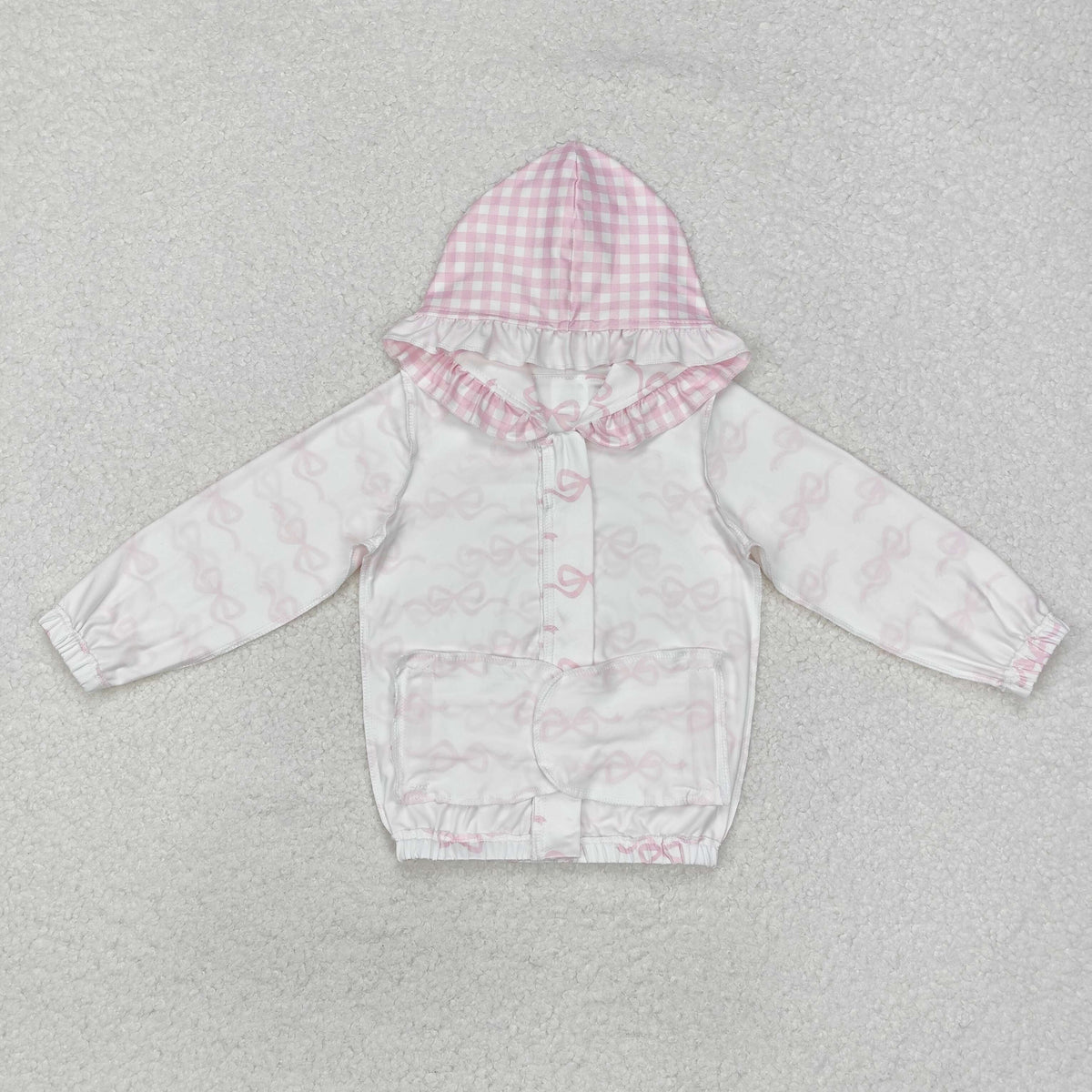 Sibling Baby Girls Bows Bamboo Pajamas Set Hoodies Jacket Bummies Set