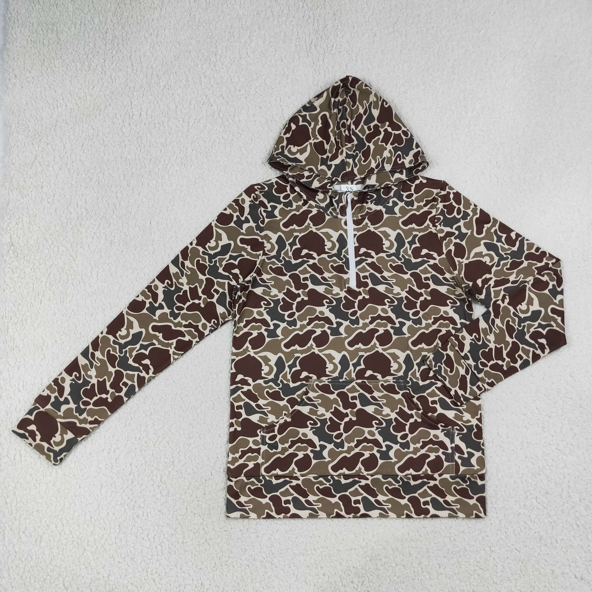 Sibling Adult Women Long Sleeve Southern Camo Zip Pocket Hoodies Tops
