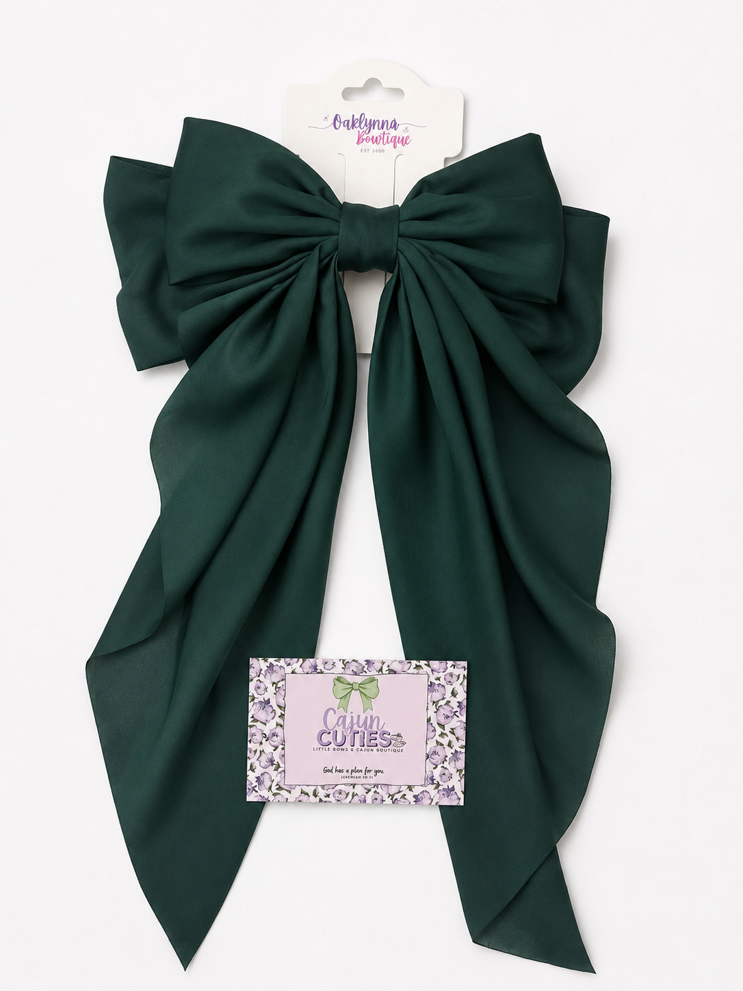 Boutique Hair Bow Green