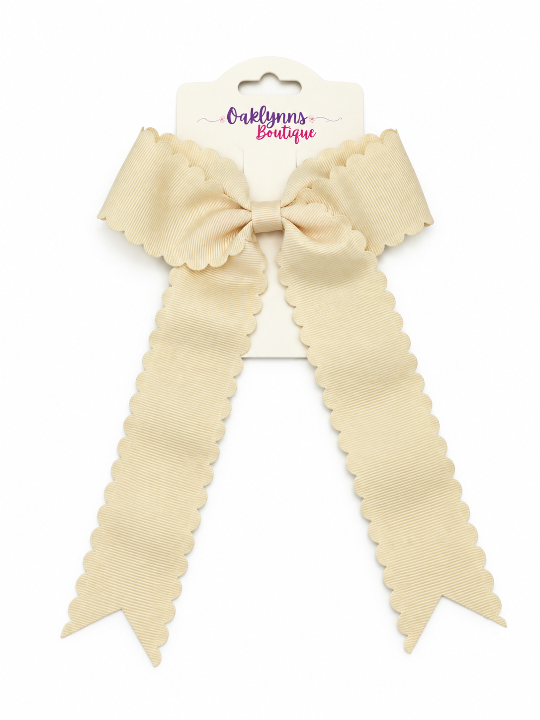 Scalloped Hair Bow