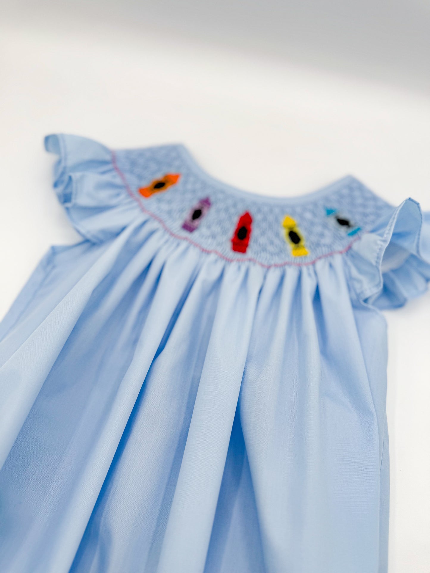 Smocked Geometric Pencil Bubble – Back to School Edition