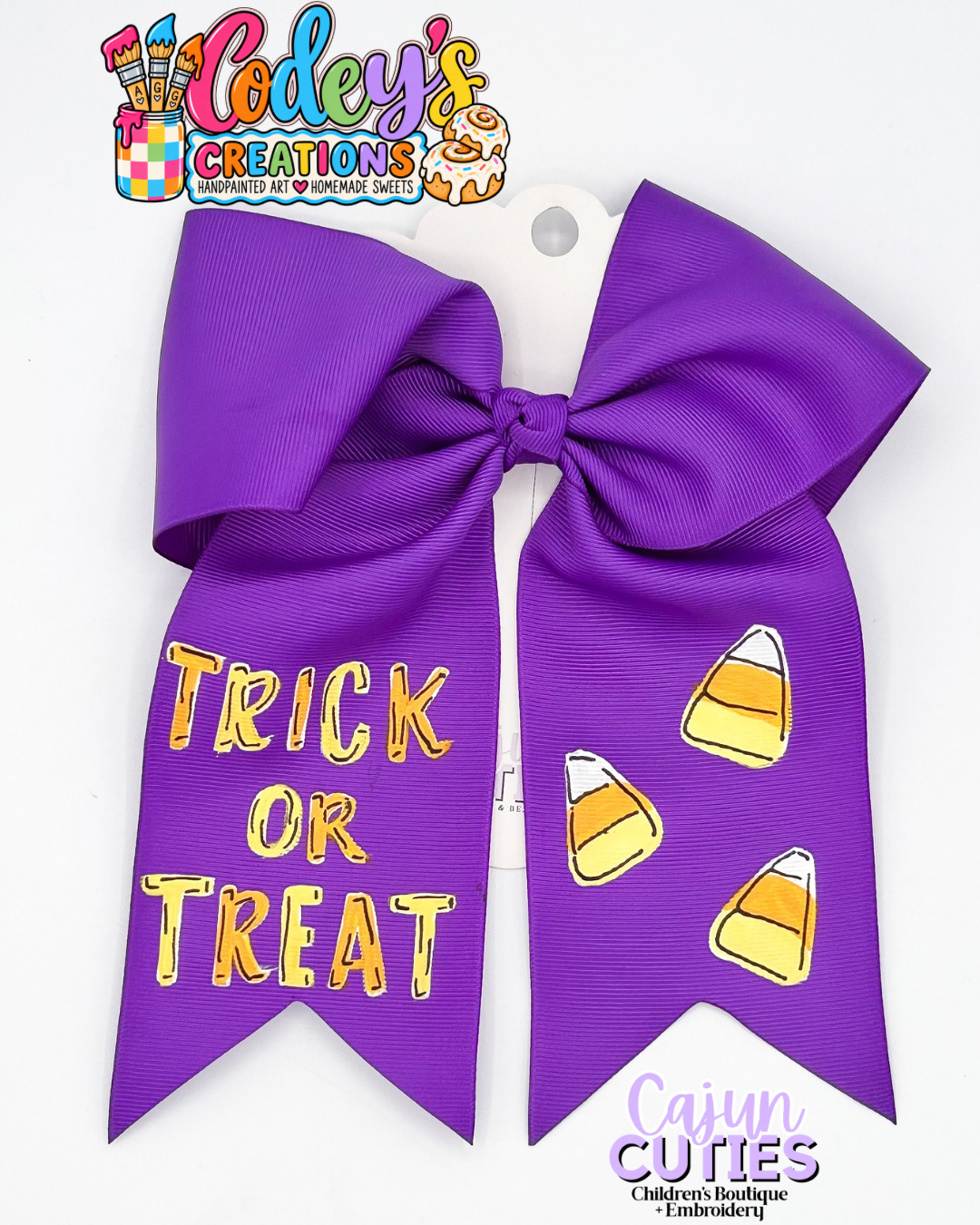 Candy Corn Cutie Bow Hand Painted