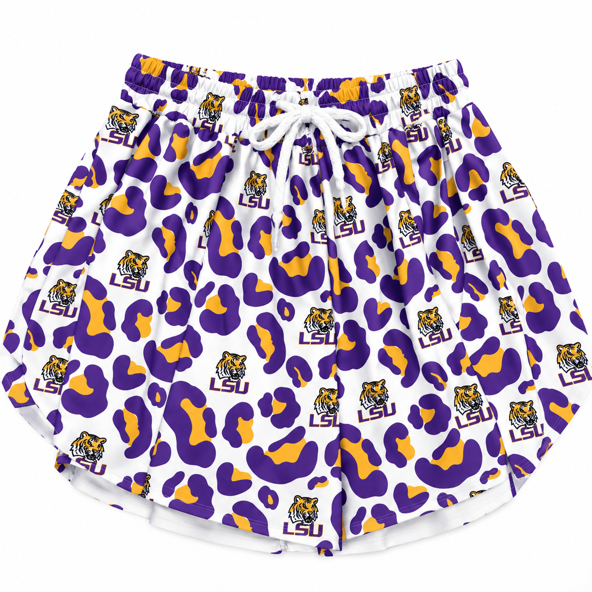 Leopard Purple + Gold shorts