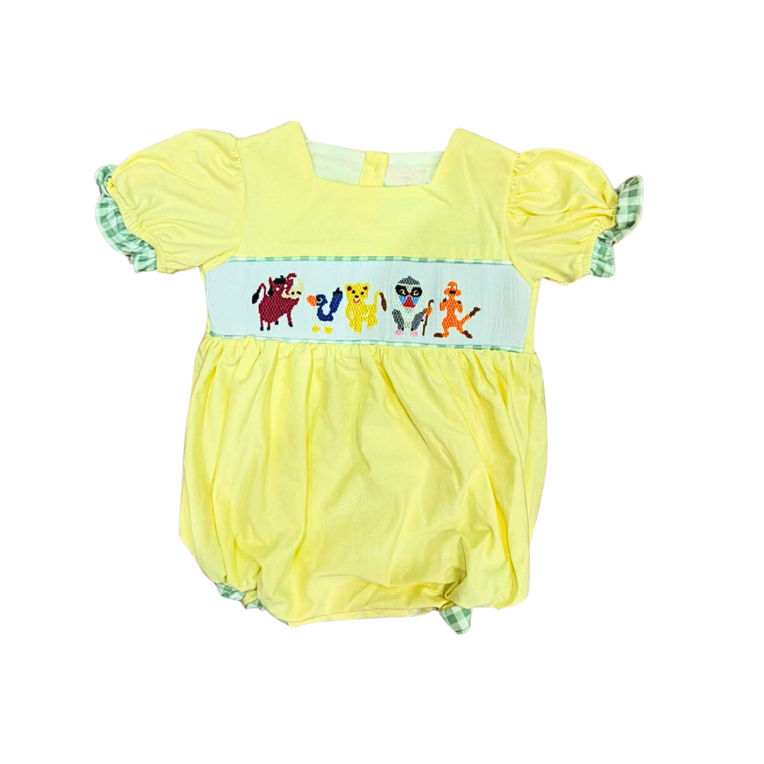 Roar & Reign Lion Bubble Hand Smocked
