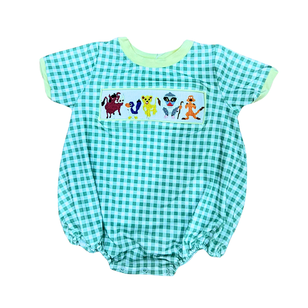 Roar & Reign Hand Boy Bubble Smocked lion