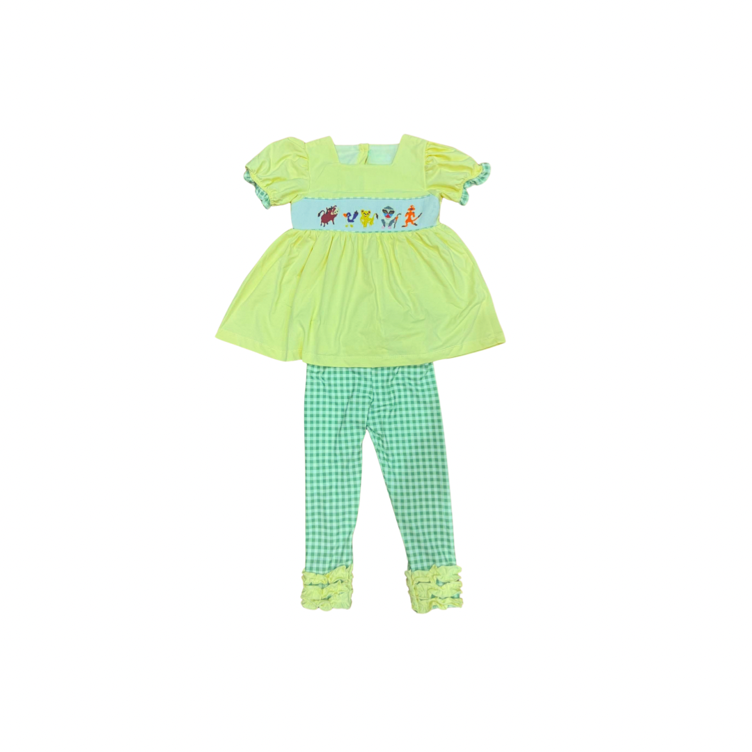 Roar & Reign Set Hand Smocked lion