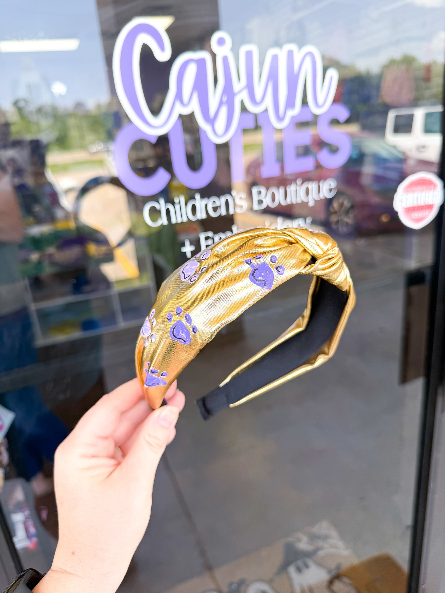 Gold paw Headband