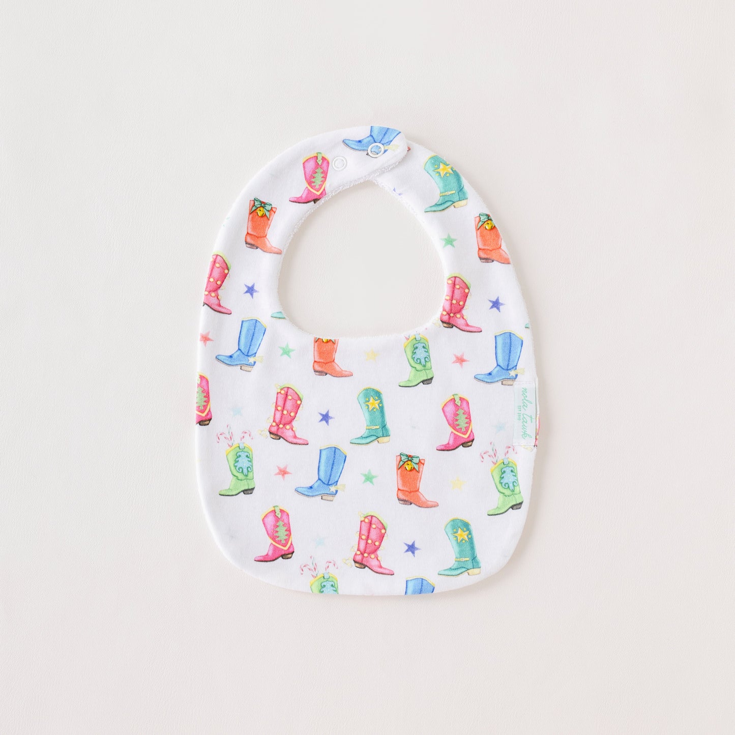 Jingle Boots Organic Cotton Bib