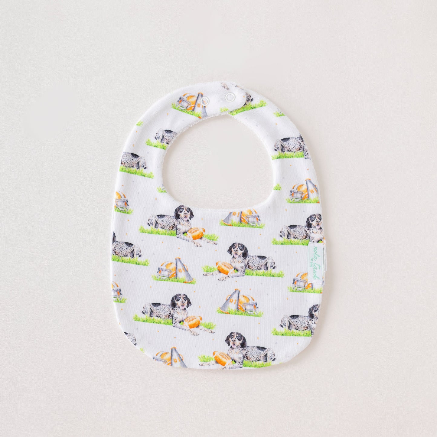 Hound Dog Mascot Mania Organic Cotton Baby Bib