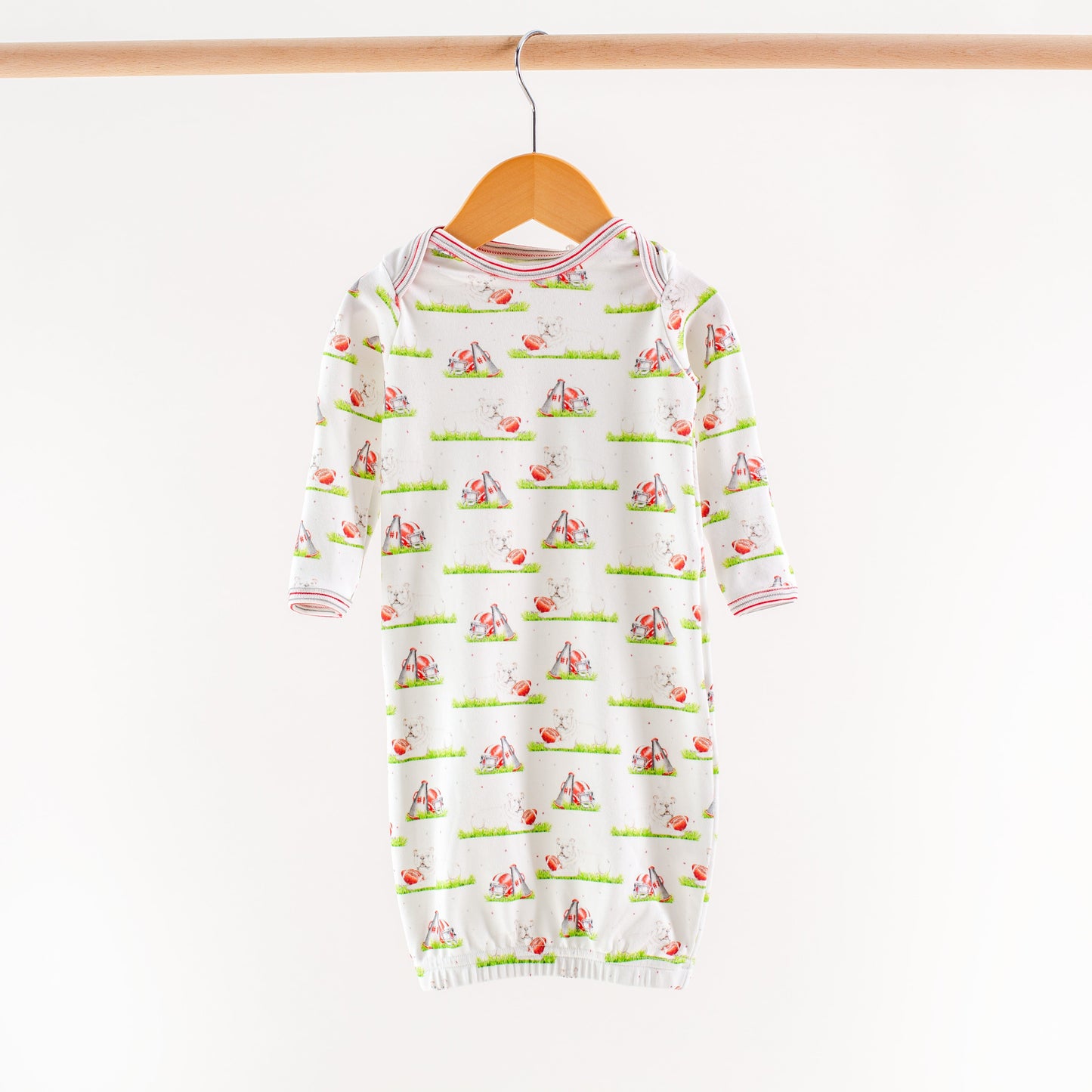 White Bulldog Mascot Mania Organic Cotton Kids Pajamas