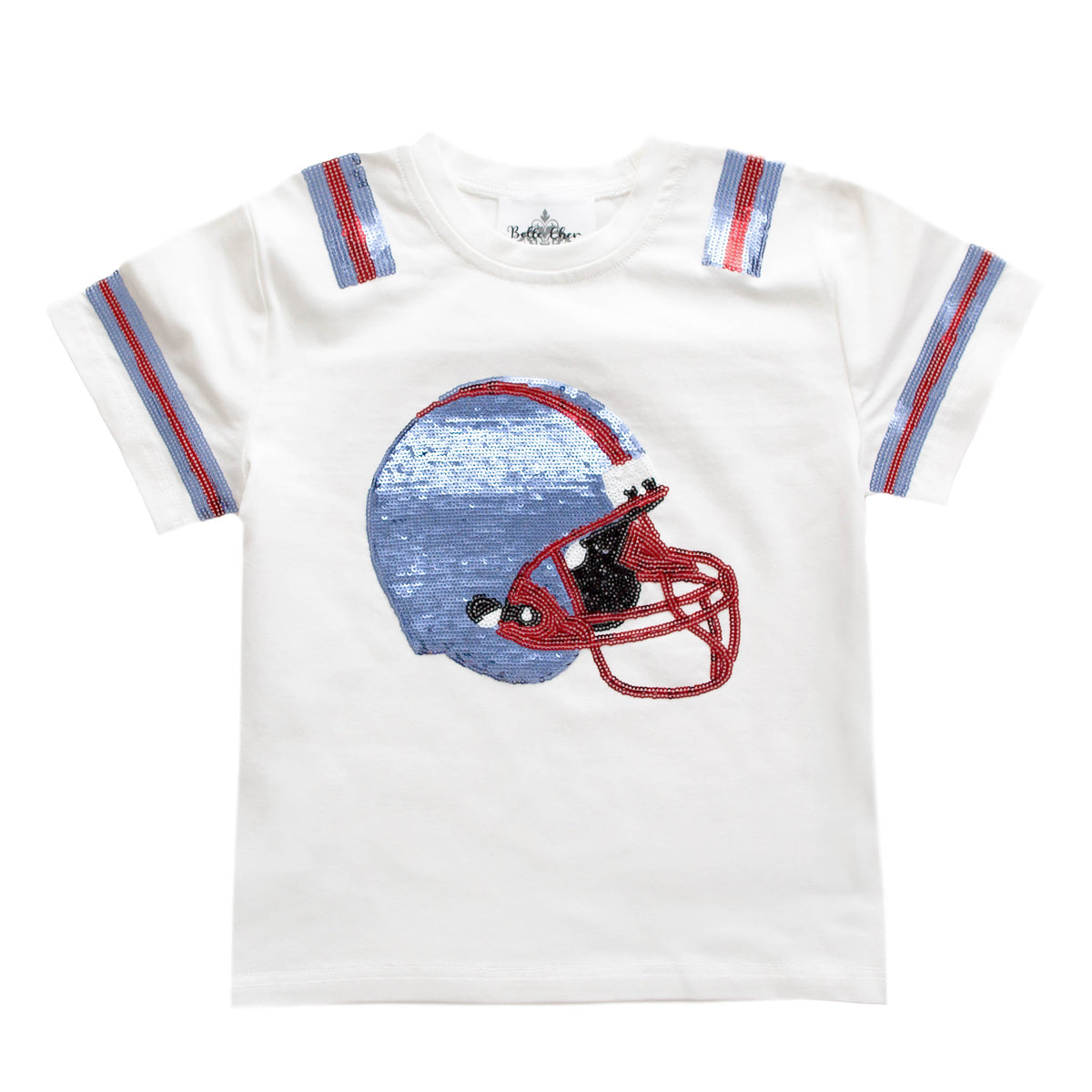 Kids' Light Blue and Red Helmet Shirt