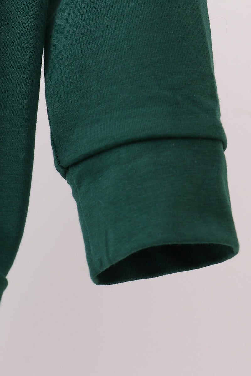 Forest santa claus applique ruffle top