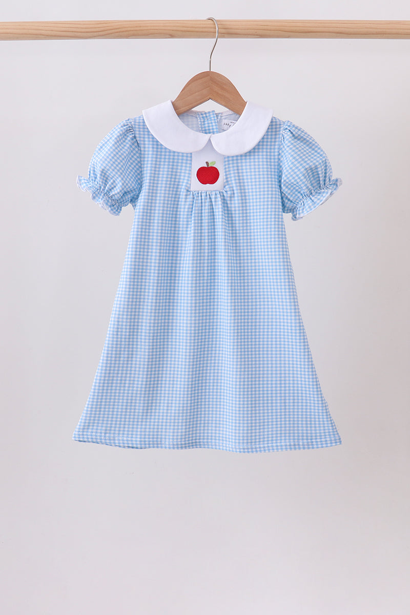 smocked apple dress Blue Size:child-6 NAVY SHIP offering a flattering fit Winona | Powder BLUE
