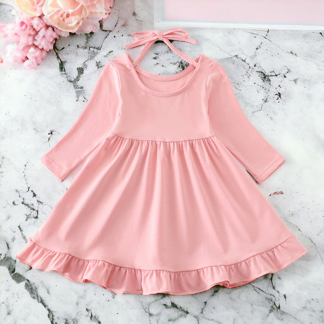 Soft Pink Ruffle Dress - Cajun Cuties & Co