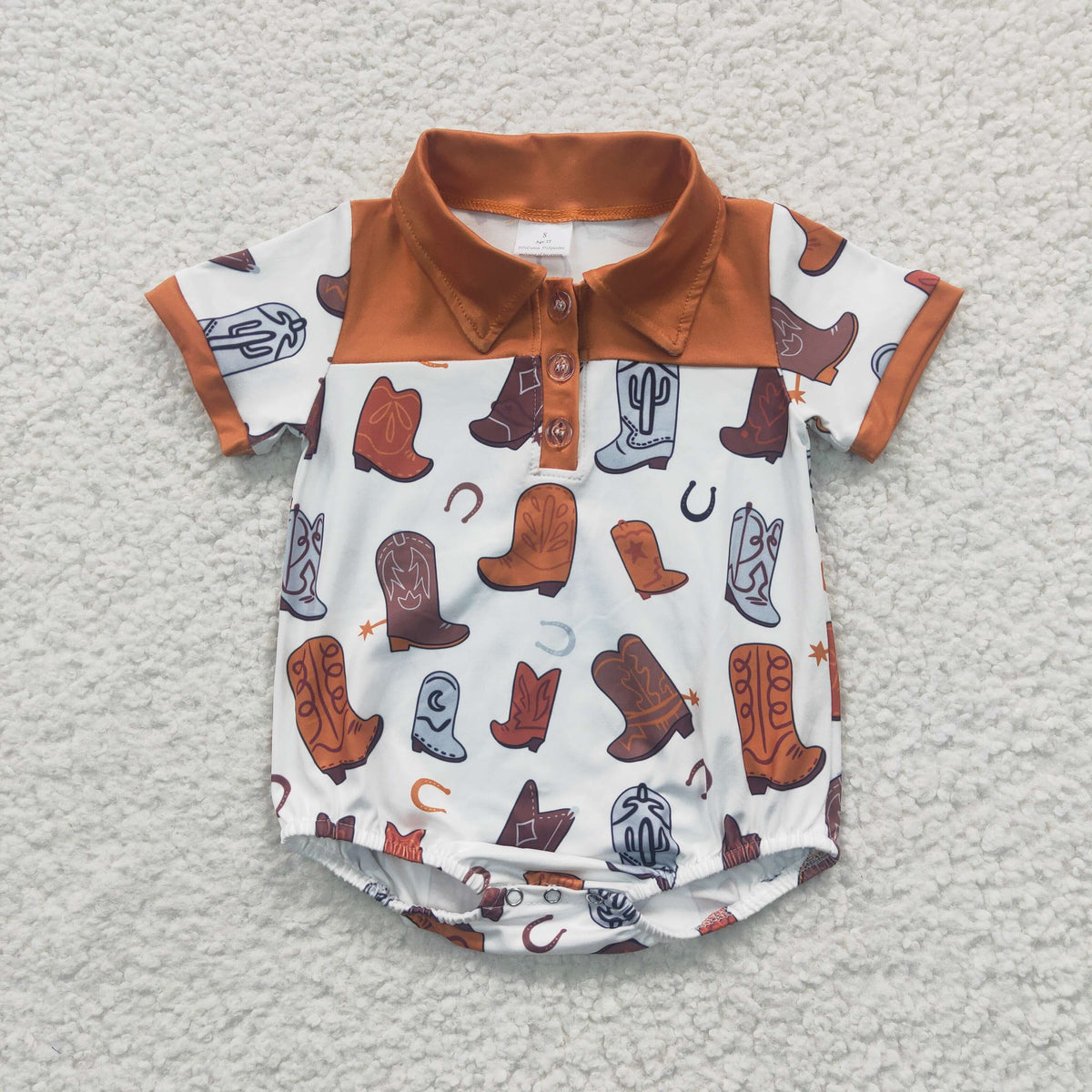 Boot printed baby romper SR0221