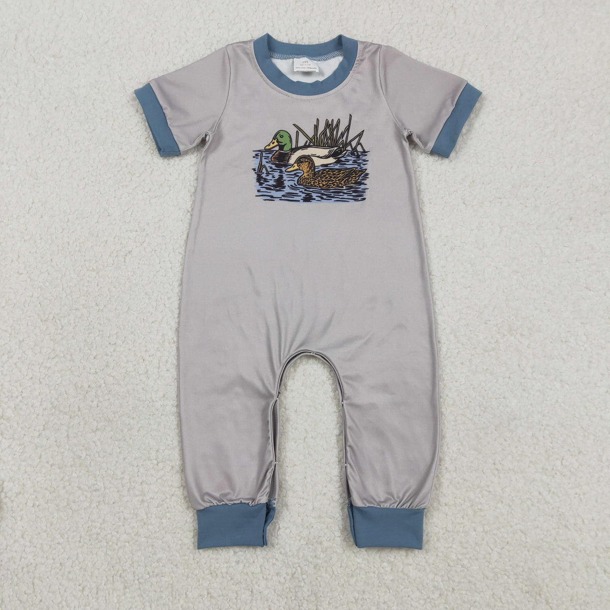 Sibling Baby Boys Short Sleeve Duck Dogs Hunting Pants Rompers