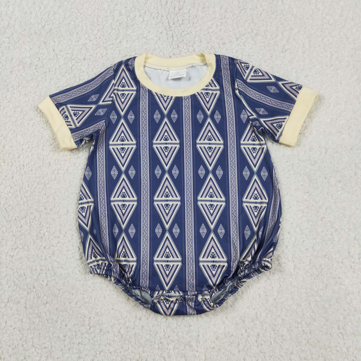 Sibling Baby Boys Short Sleeve Aztec Print Western Rompers