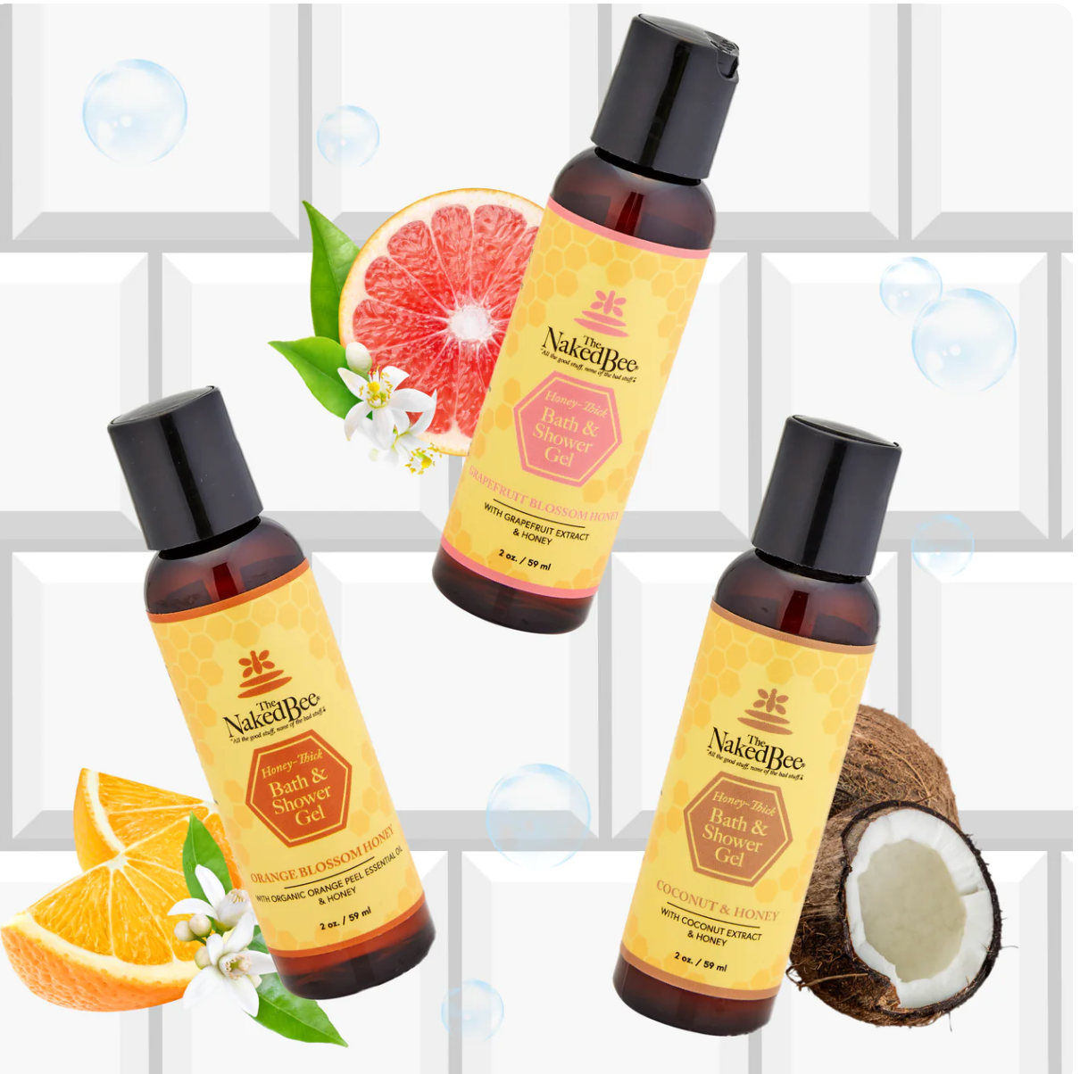 Honey-Thick Bath & Shower Gel Trio - Cajun Cuties & Co