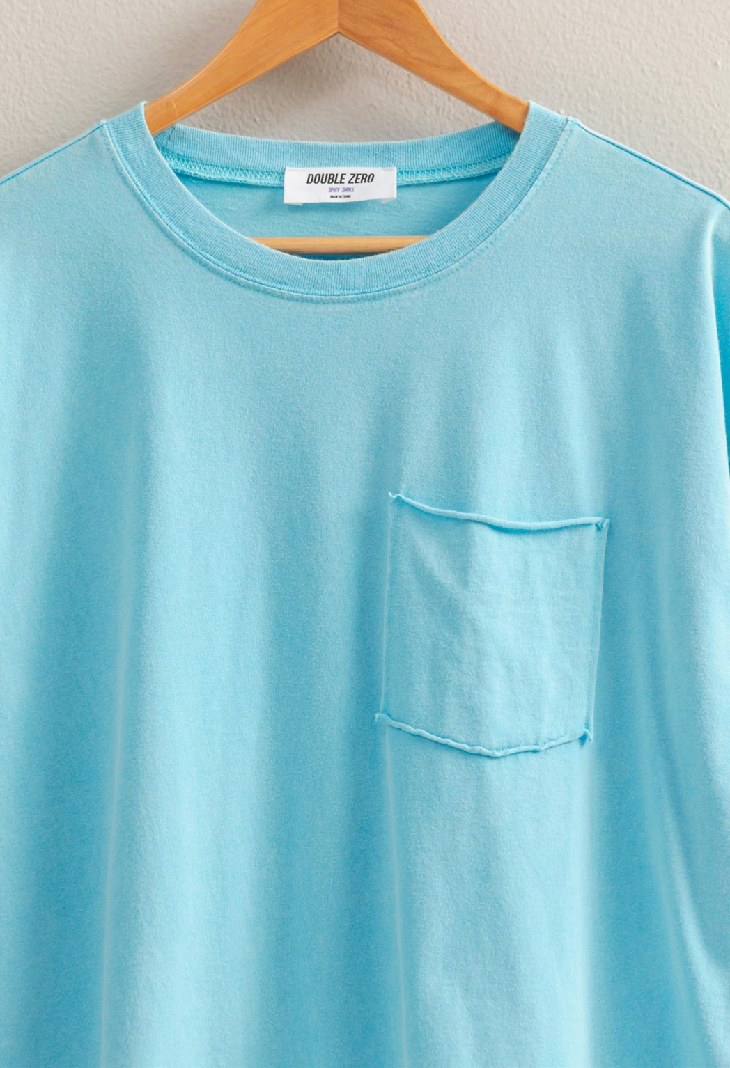 Aqua Blue Pocket Boxy T-Shirt | Oversized Women’s Tee