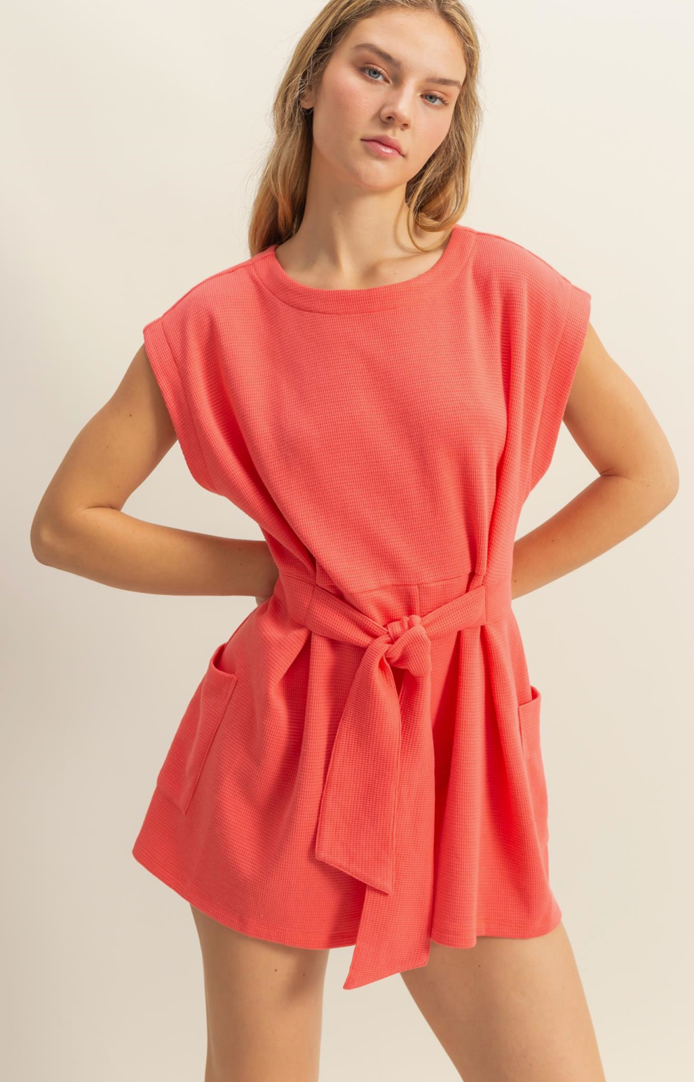 Women’s Waffle-Knit Lounge Romper | Soft One-Piece