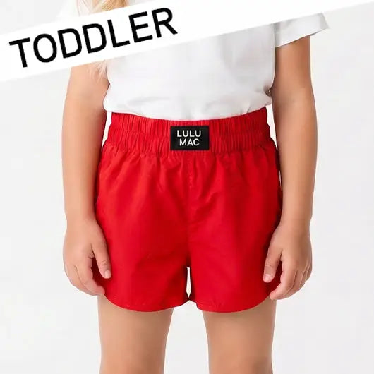Lulu Mac Toddler Red Shorts | Girls Boutique Summer Shorts