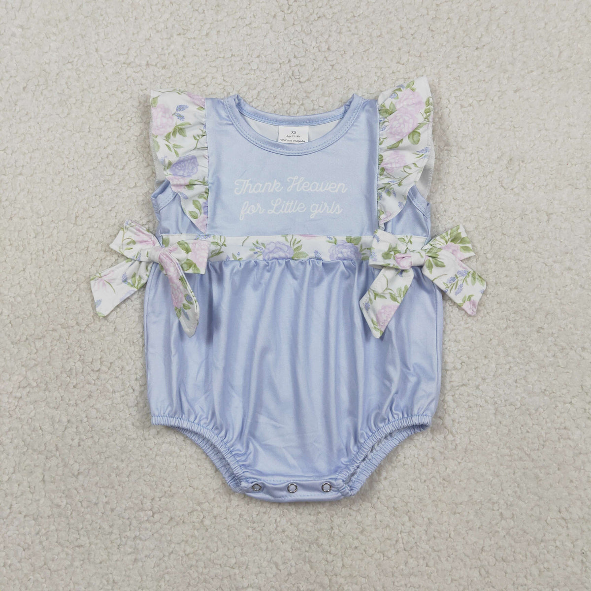 Sibling Baby Thank Heaven For Little Girls Tunic Ruffle Shorts Clothes Set Rompers