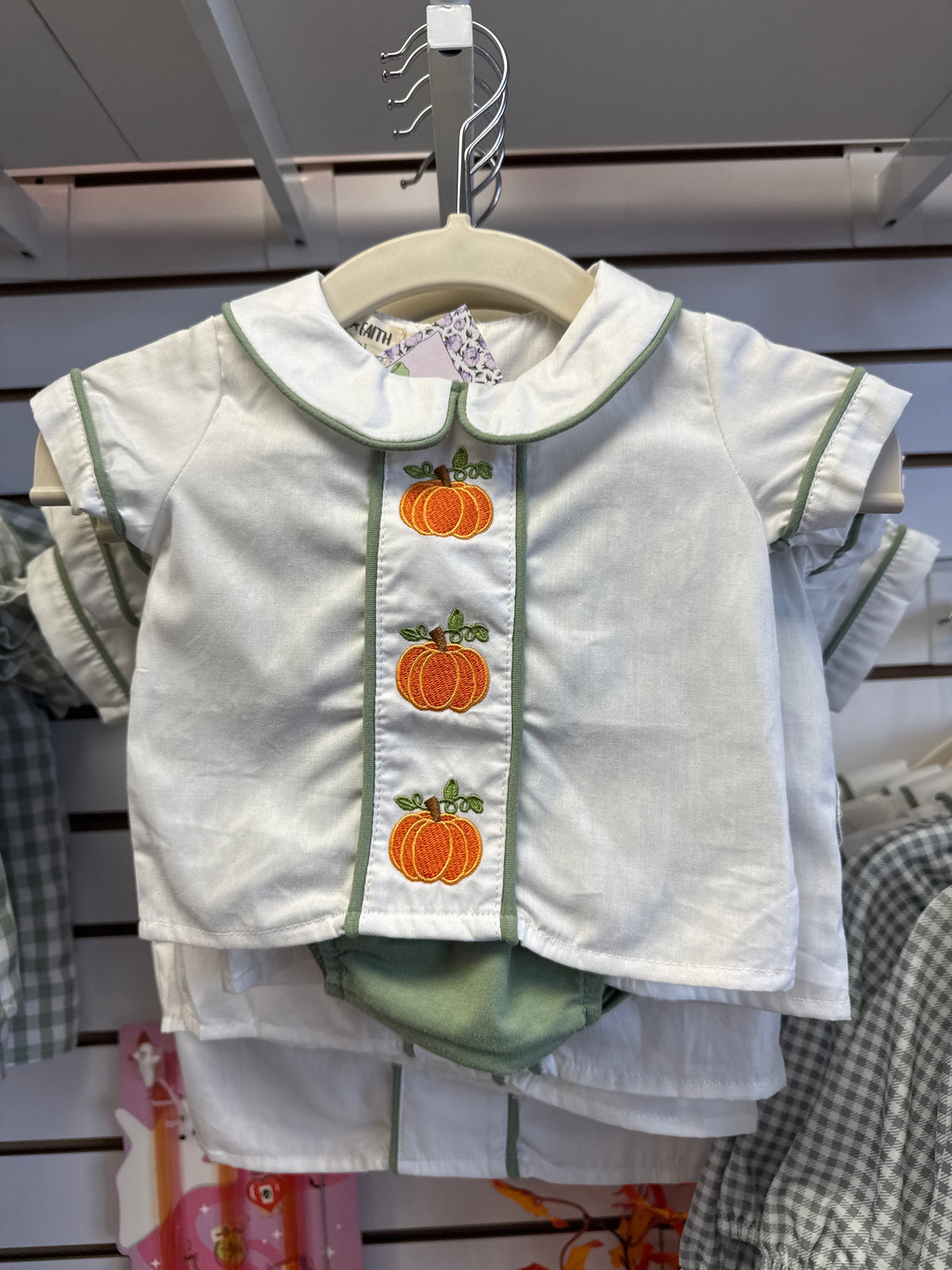 Boys Pumpkin Diaper Set