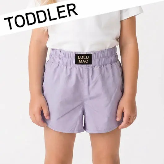 Lulu Mac Lavender Toddler Athletic Shorts