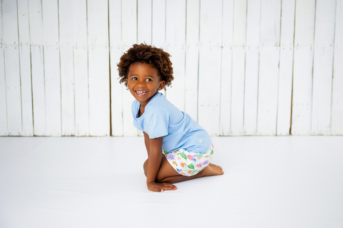 Just Keep Swimming Organic Muslin Shorts
