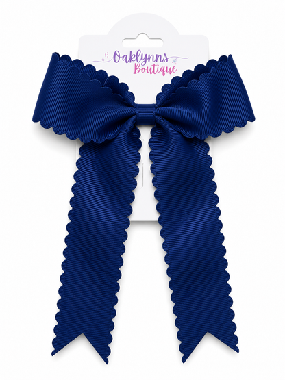 Scalloped Hair Bow