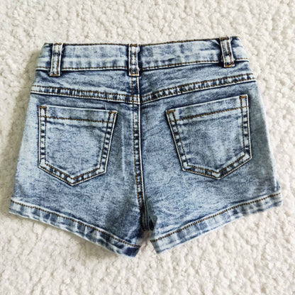 Baby Girls Blue Denim Shorts Bottom