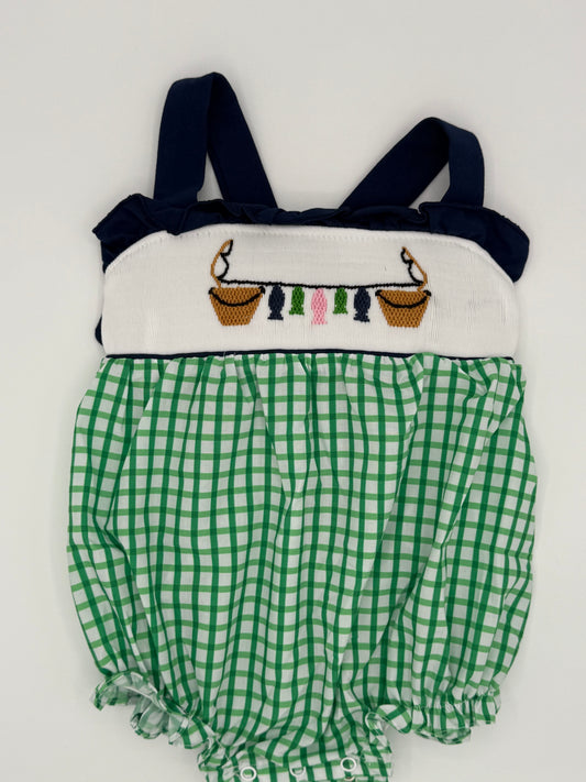 Fishing Hand Smocked Bubble – Classic Southern Outfit