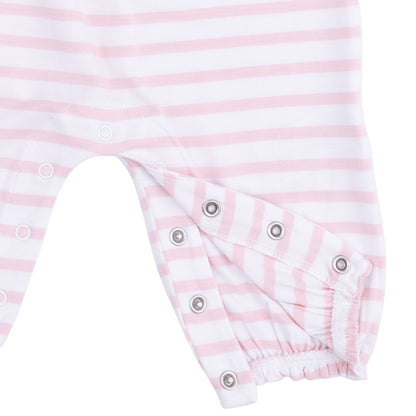 Football Dot and Stripe - Ruffle Sleeve Snap Romper