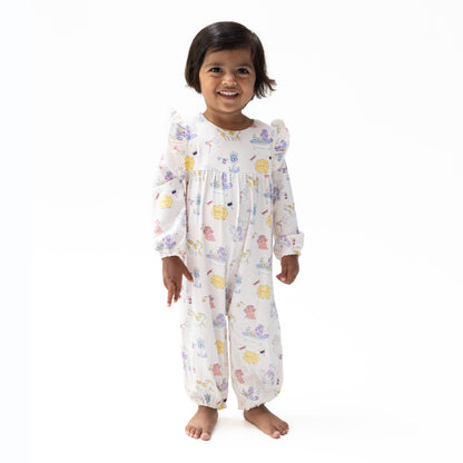 Spa Dogs - Ruffle Sleeve Snap Romper