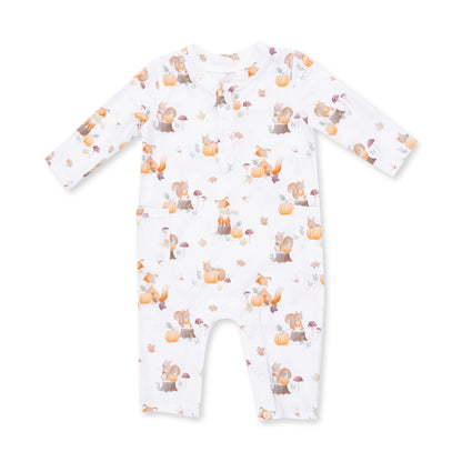 Woodland Animals with Pumpkins - Uni Romper