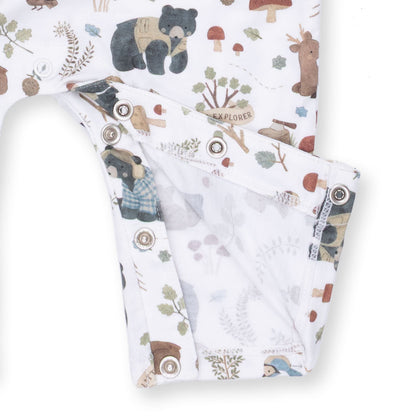 Southern Woodland Animals Green - Uni Romper