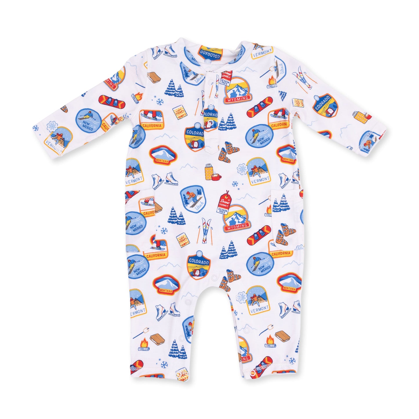 Vintage Ski Patches - Uni Romper